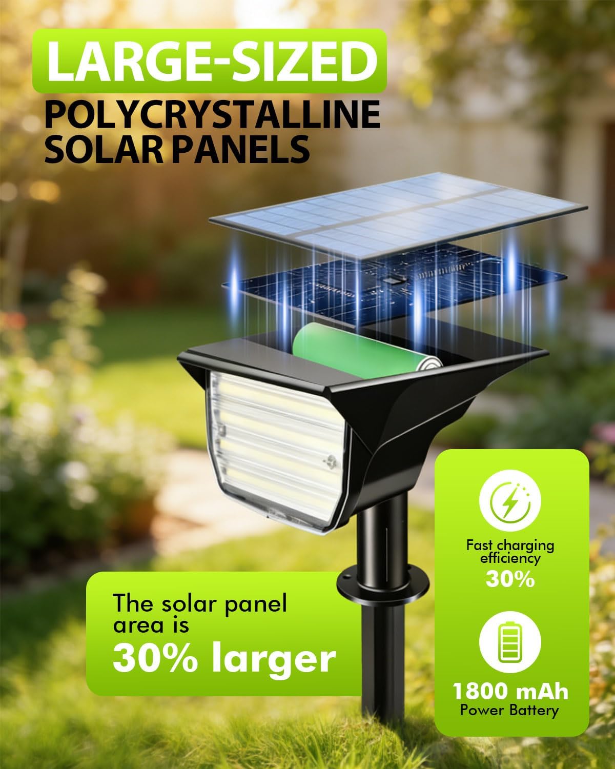 Thumbnail 5 de Maraiss 4 Pack Garden Lights Solar Powered with 28 LEDs