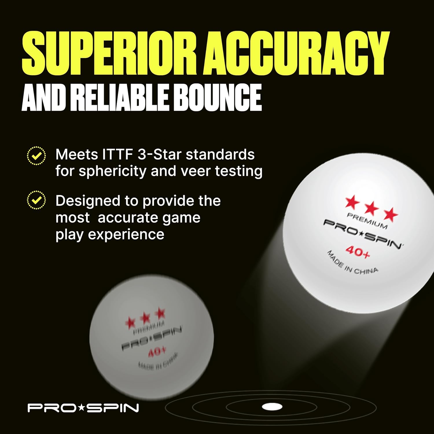 Detalle 1 de PRO-SPIN Ping Pong Balls 40+ 3-Star