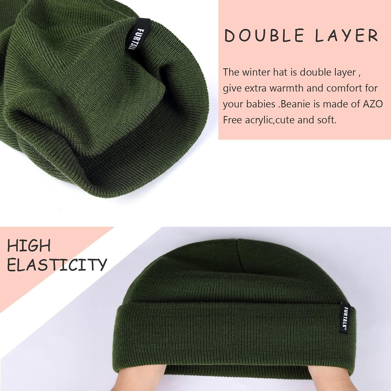 Thumbnail 6 de FURTALK Unisex Baby Wintermütze 3 Größen