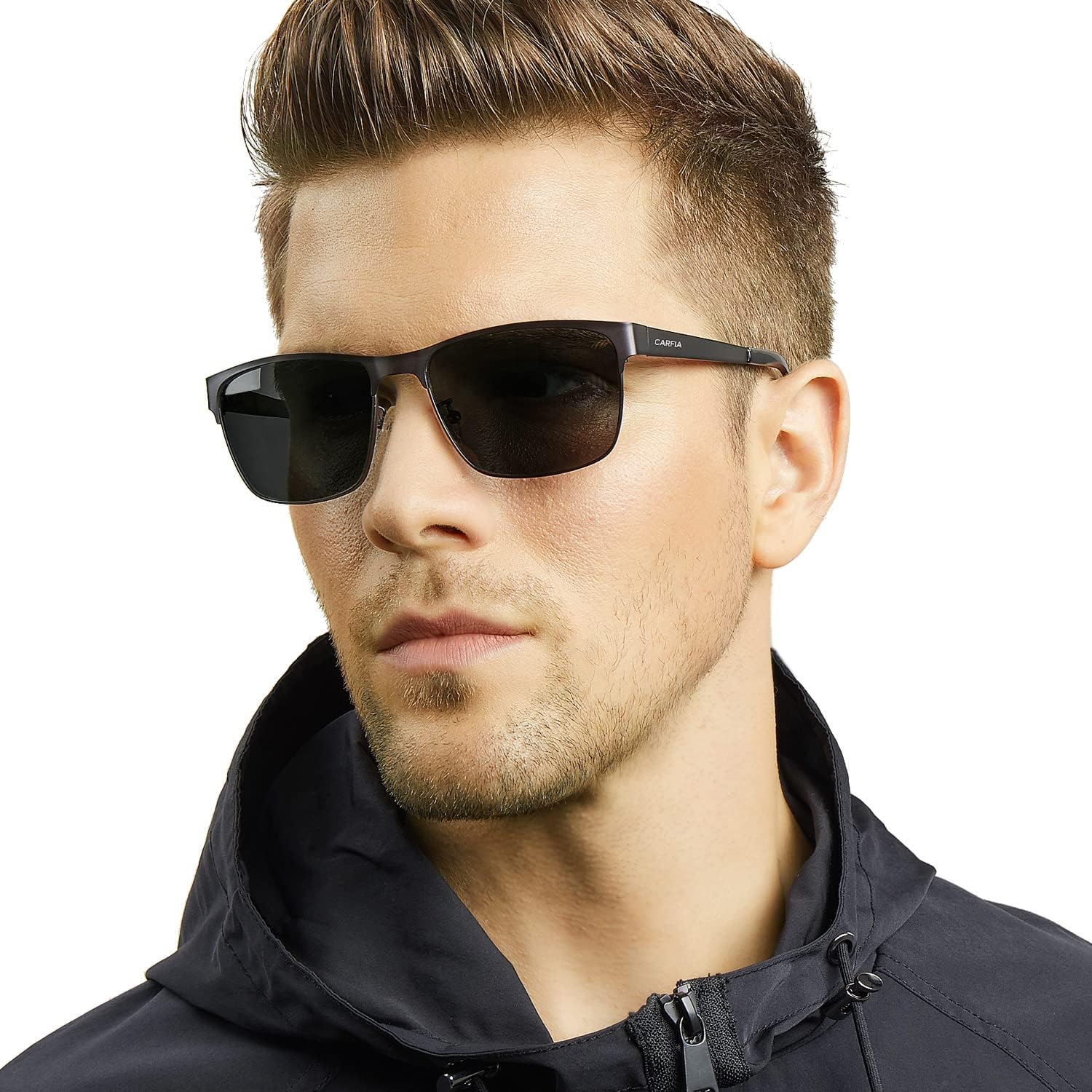 Thumbnail 1 de CARFIA Polarisierte Herren Sonnenbrille Metallrahmen UV400