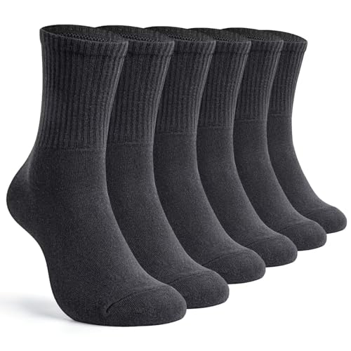 Detalle de TUUHAW Chaussettes de sport 39-42 en coton gris, éponge coussinée