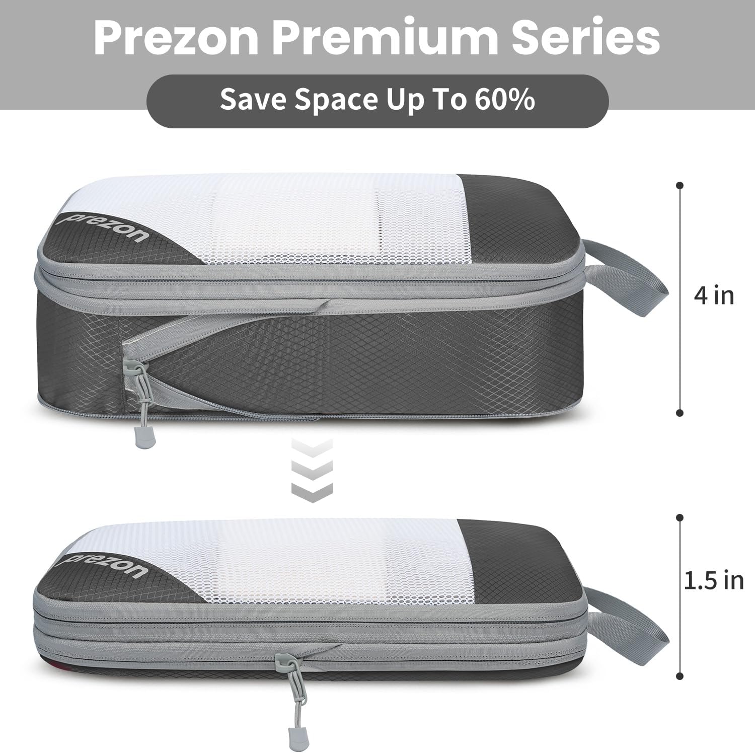 Thumbnail 4 de Prezon Versatile 6-Set Compression Hollow Packing Cubes – Full Open Visible Design