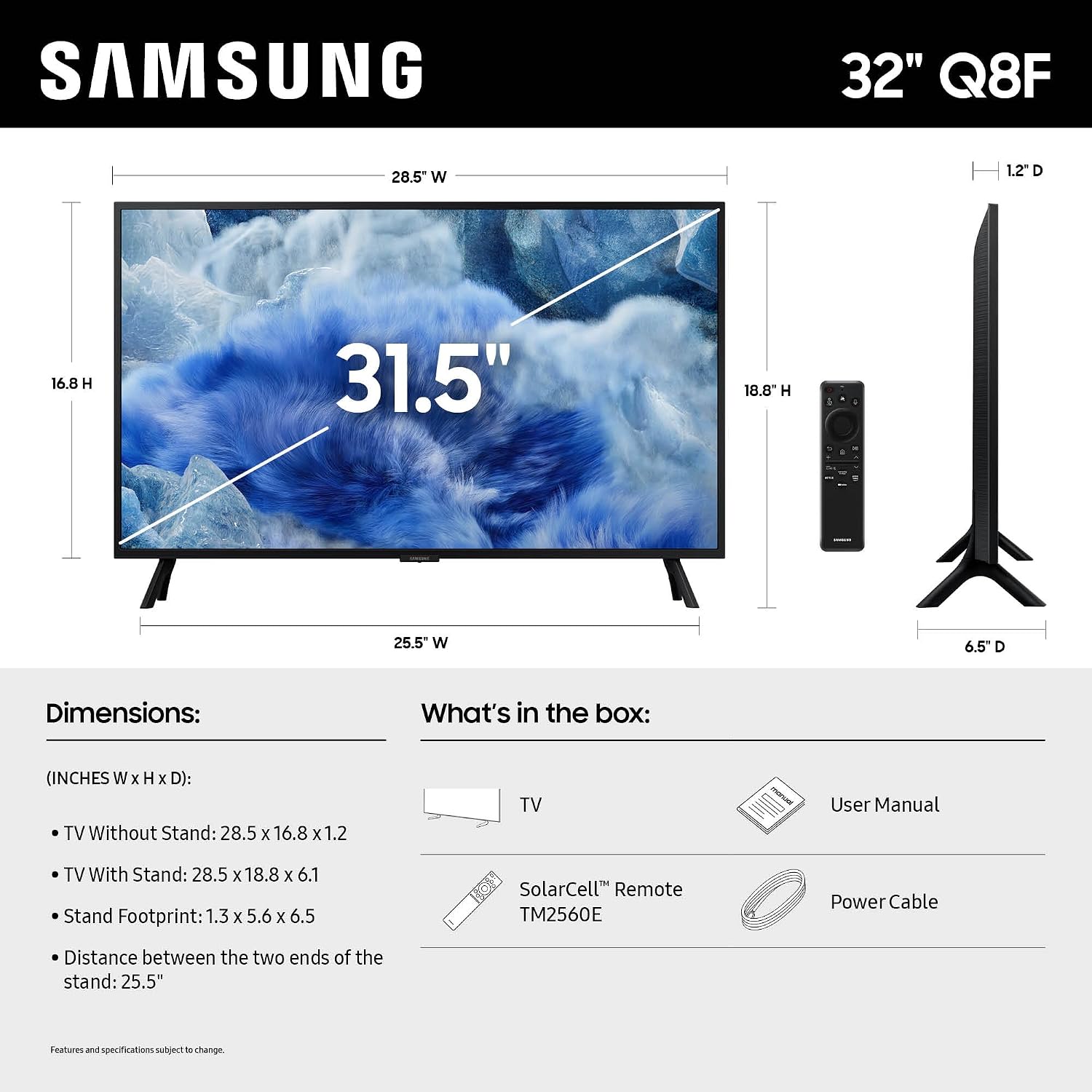 Detalle 2 de Samsung Q8F 32-Inch QLED 4K TV
