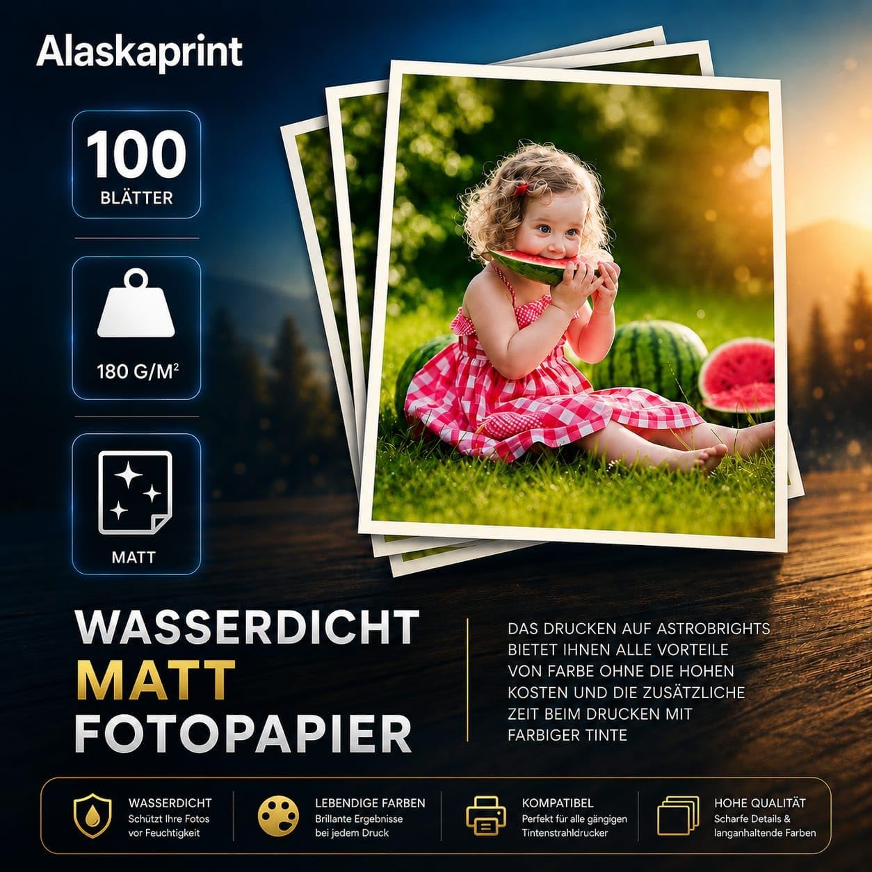 Thumbnail 2 de Fotopapier A4 Matt 180 g/m² 100 Blatt