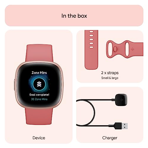 Thumbnail 6 de Fitbit Versa 4 Fitness Smartwatch with Google Health Membership | Pink Sand/Copper Rose Aluminium