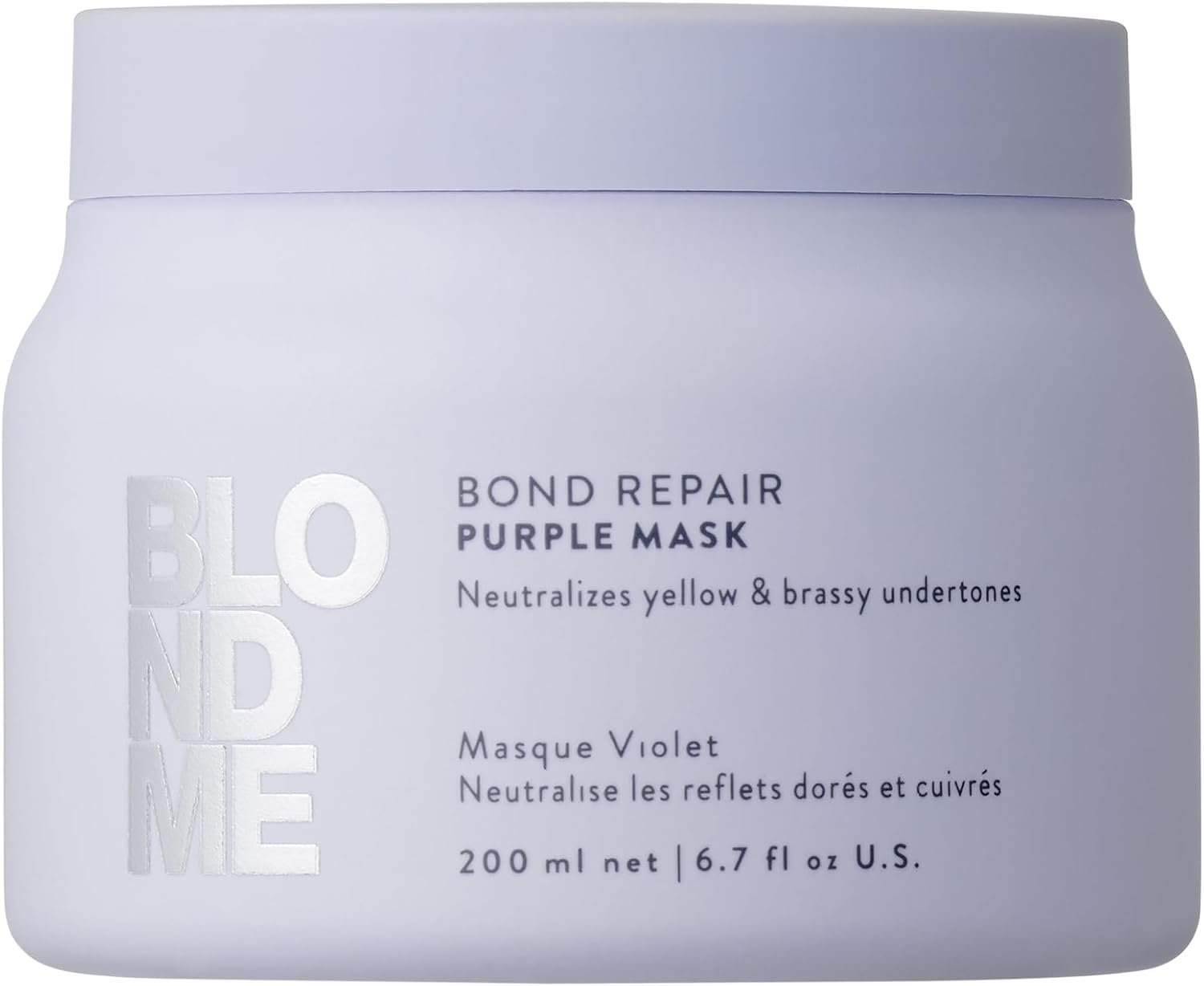 Detalle de Schwarzkopf Professional BLONDME Bond Repair Purple Mask Cool 200 ml – Maschera Viola Riparatore per Capelli Biondi