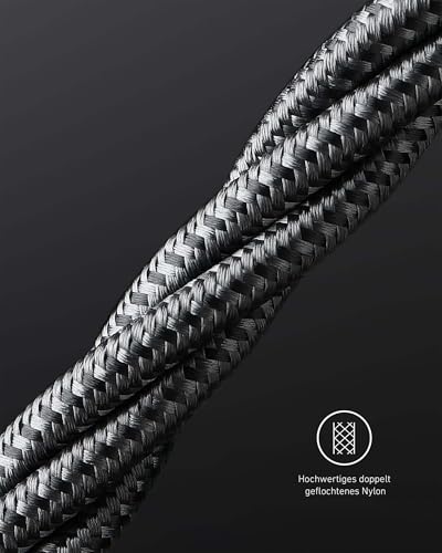 Detalle de Anker 100W USB-C Kabel PD 3.0 Schnellladen 1,8 m – Schwarz