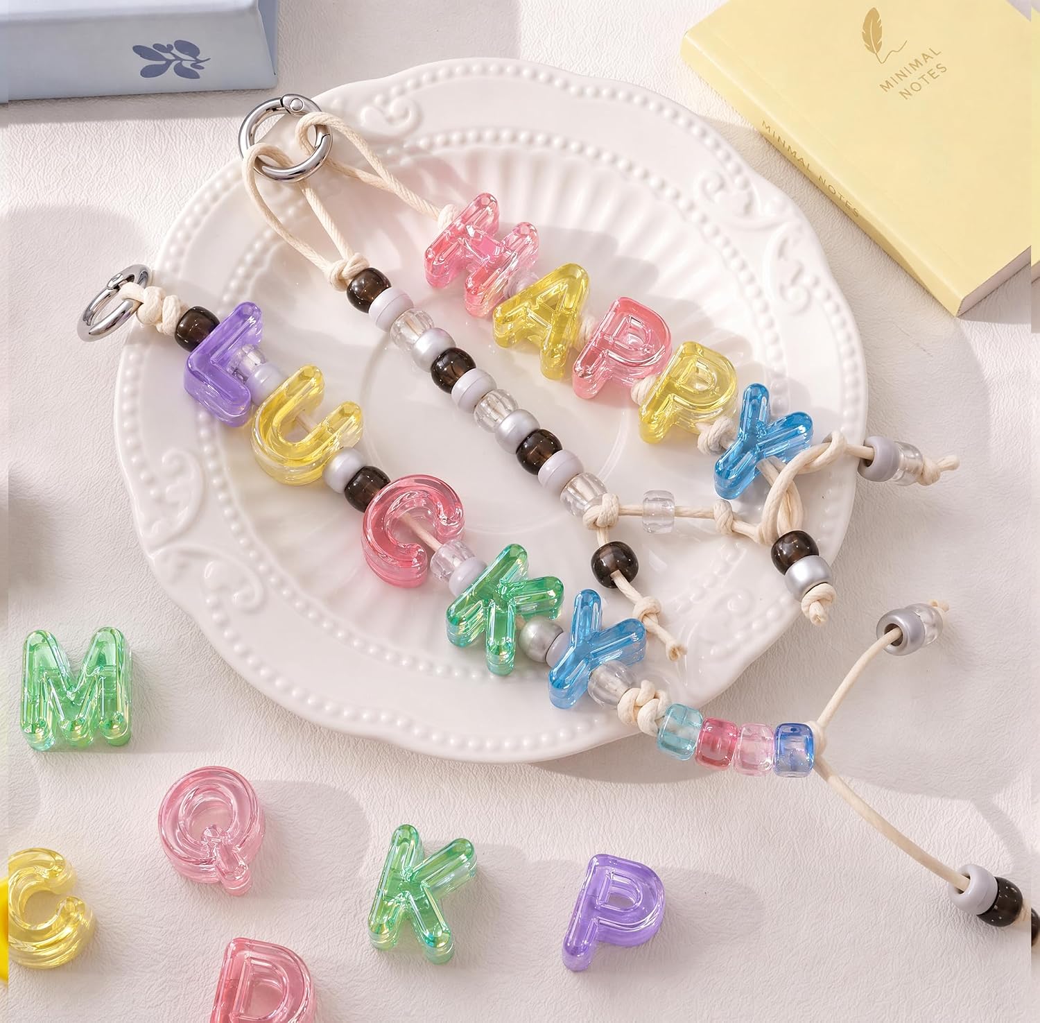 Thumbnail 4 de Leovqn Acrylic Alphabet Beads, Full A–Z Set