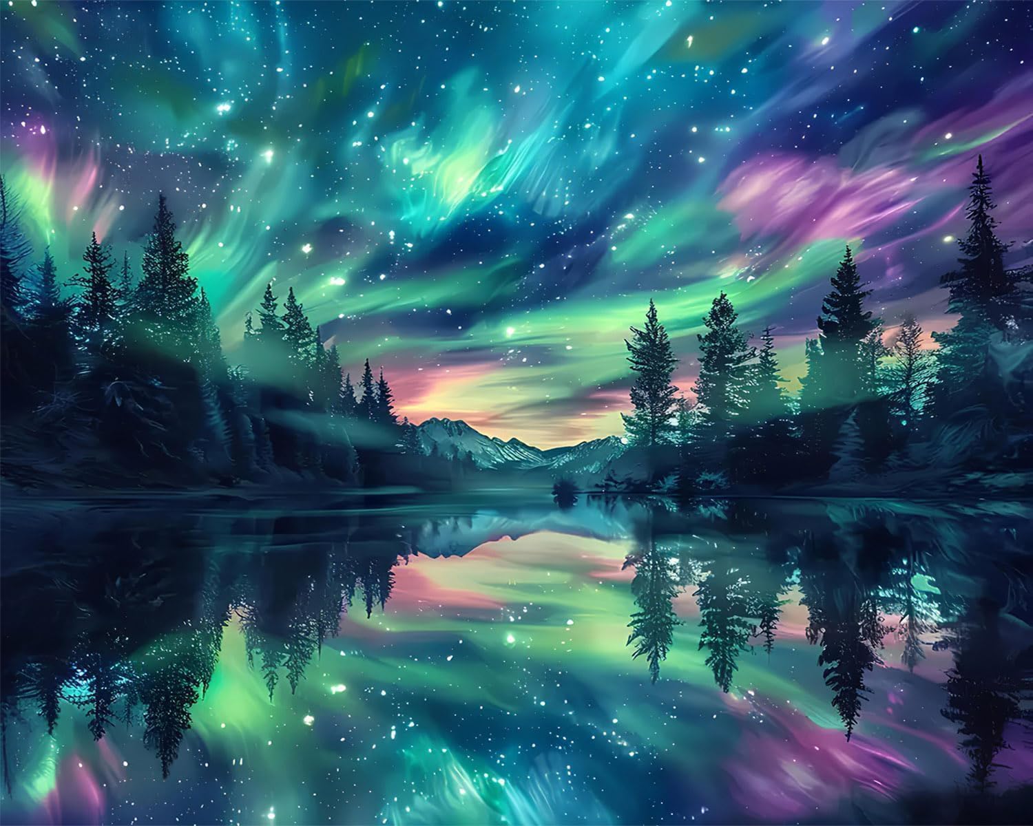 Hongyrjy Aurora Paint by Numbers 12x16 in canvas 🎨