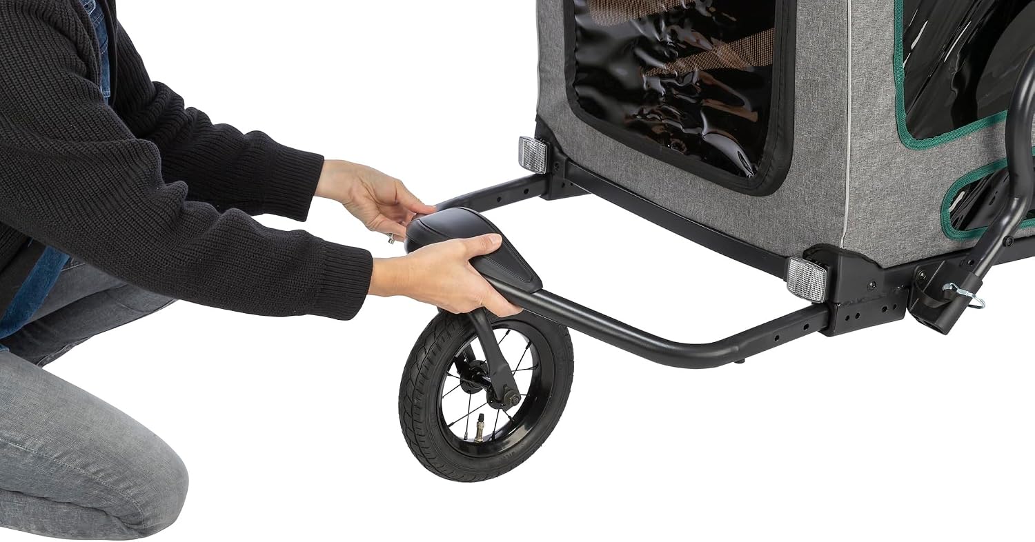 Thumbnail 3 de Trixie kit de conversion Jogger pour remorque de vélo – roue avant 360° verrouillable et amovible