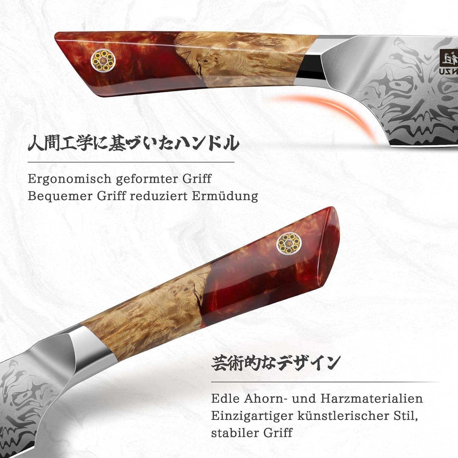 Detalle 2 de SHAN ZU Damast Kochmesser 20 cm