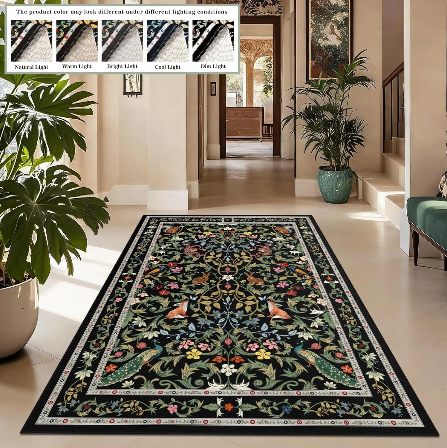 Detalle de TUKDAK Rugs for Living Room Non Slip 120x180cm – Soft Faux Cashmere, Machine Washable