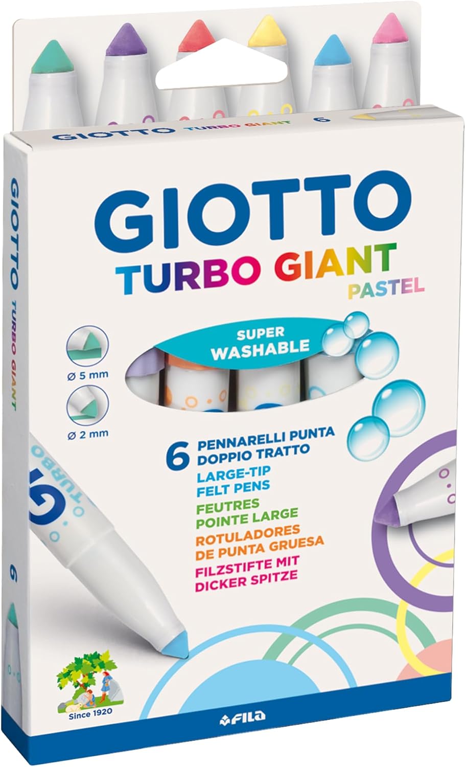 Thumbnail 2 de Giotto Turbo Giant Barattolo 32 pennarelli Punta conica – set eco-friendly per la scuola