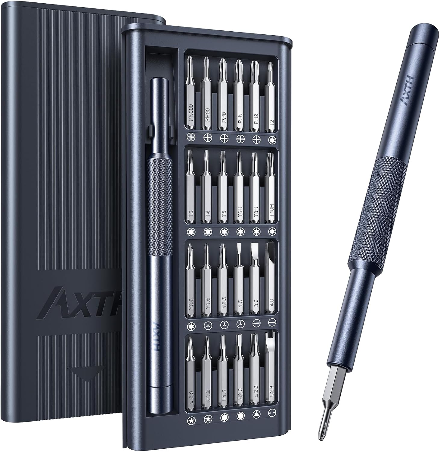 AXTH 25-IN-1 Precision Screwdriver Set, 24 Bits, Magnetic Tips