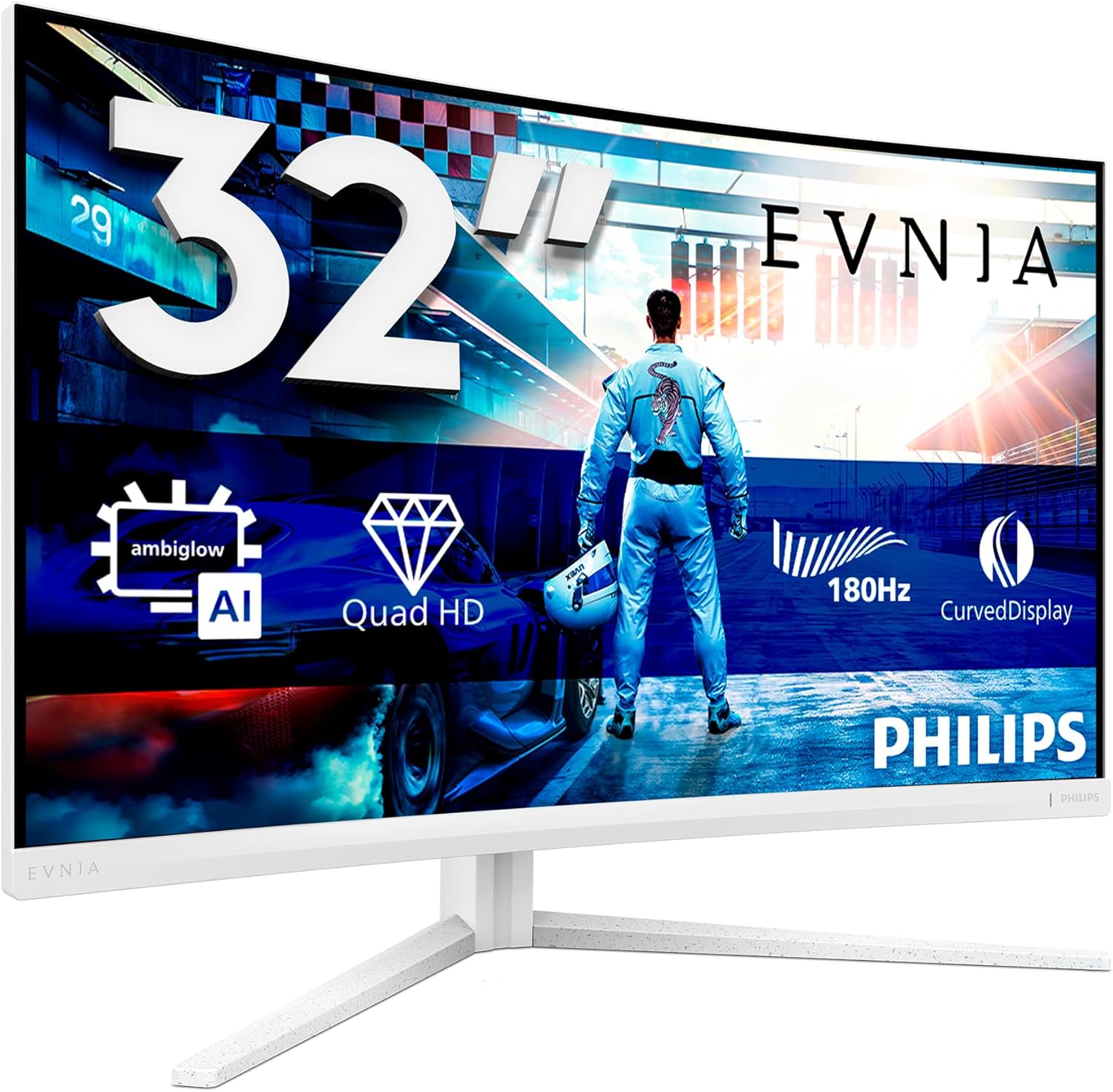 Detalle de Philips Evnia 32M2C5501 32 inch QHD curved monitor
