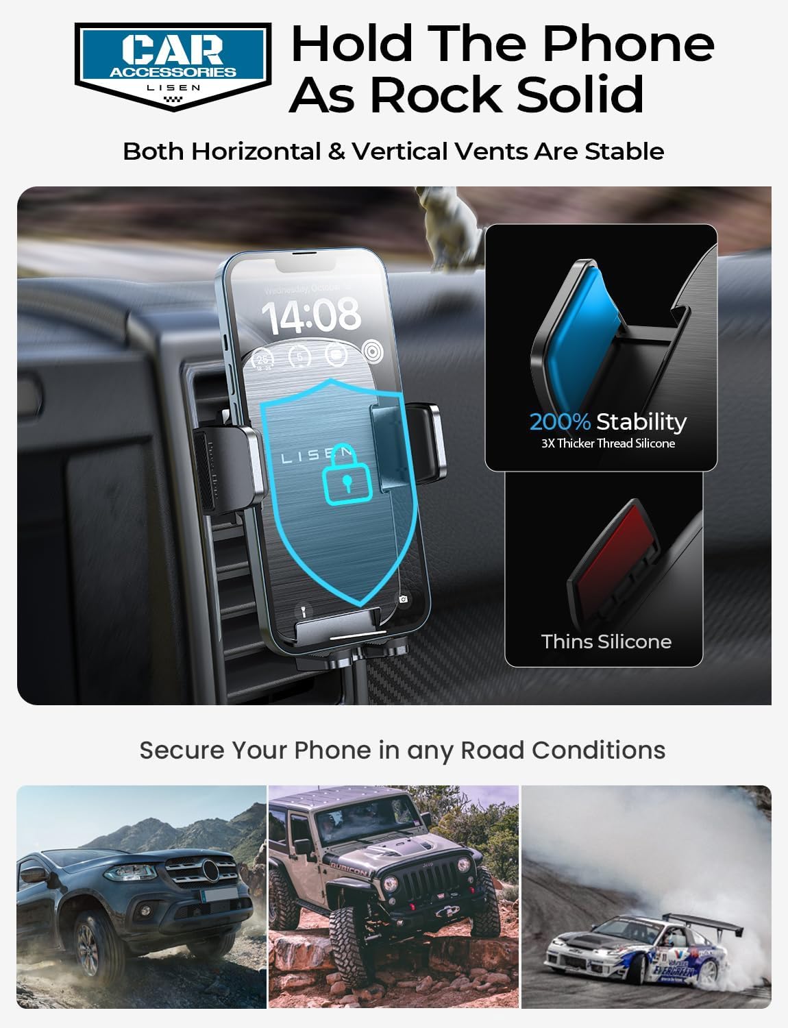 Thumbnail 1 de LISEN Car Phone Mount 360° for iPhone 17