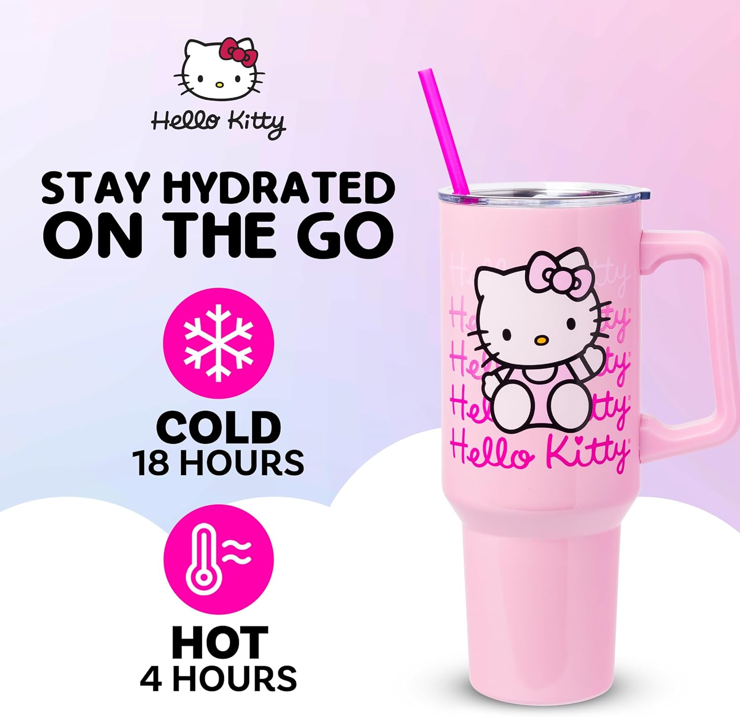 Detalle 2 de Hello Kitty 40 oz insulated tumbler