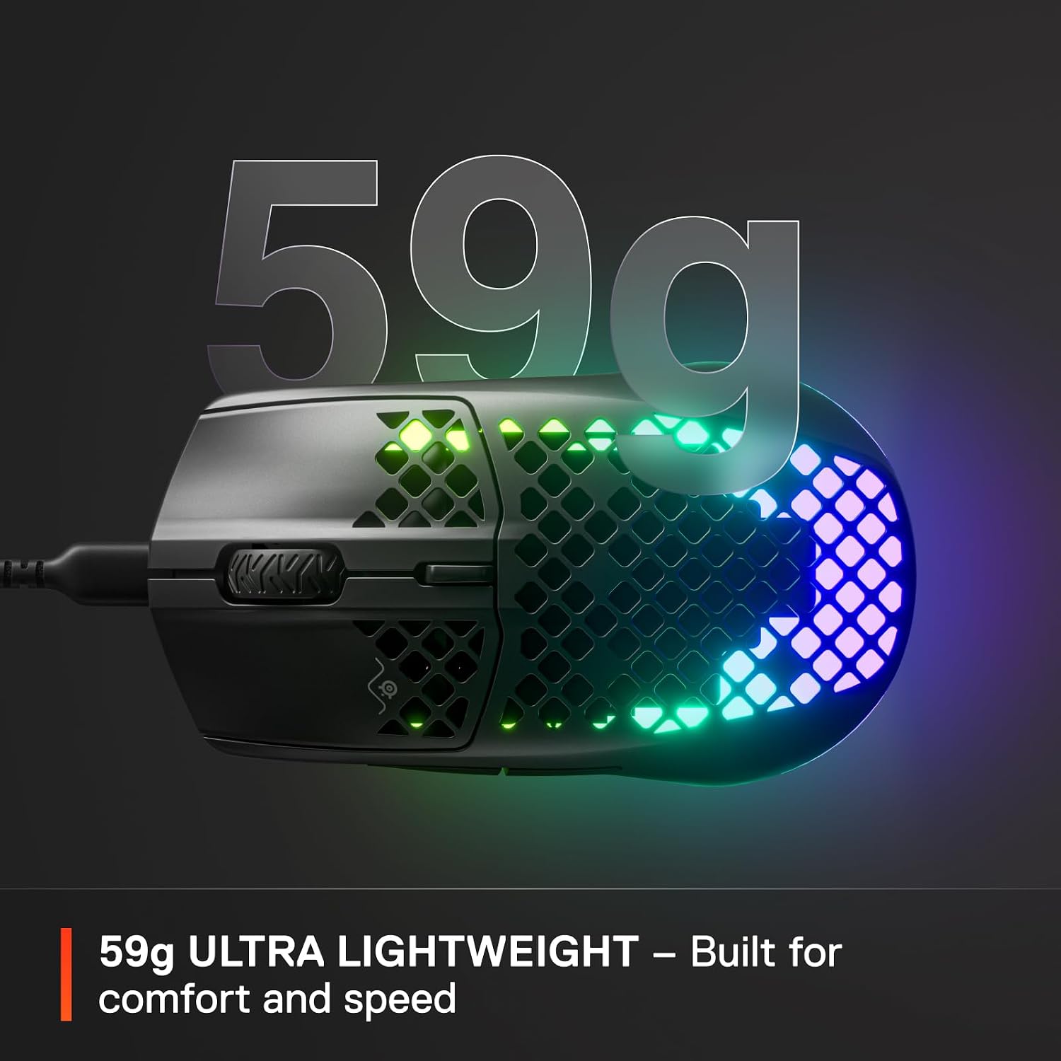Thumbnail 3 de SteelSeries Aerox 3 Holey RGB Gaming Mouse
