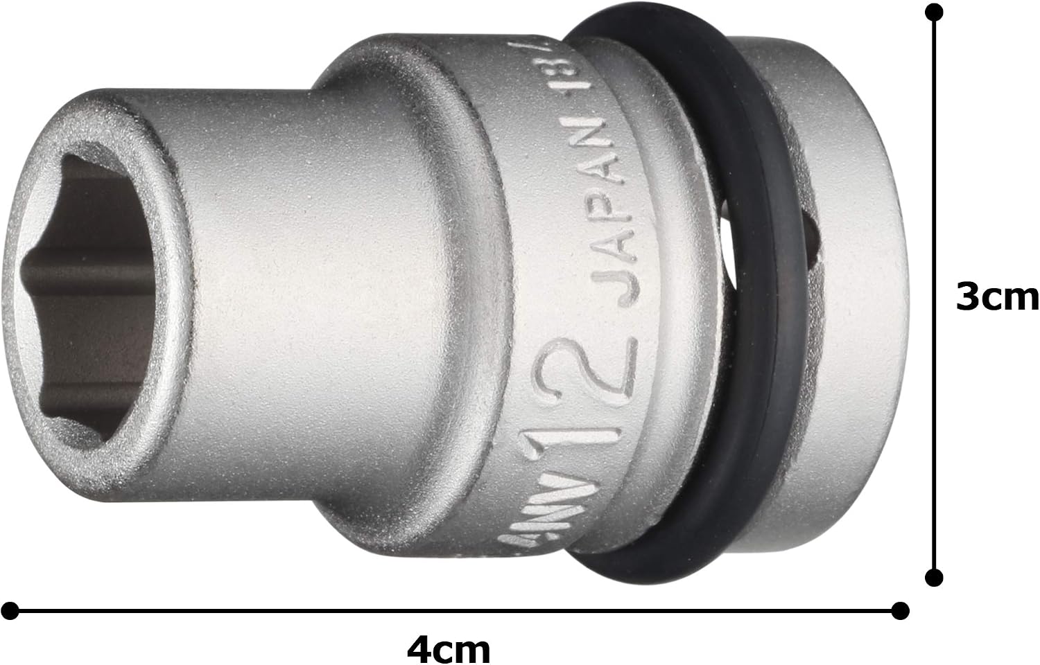 Thumbnail 4 de トネ(TONE) HP4NV-12 インパクト用ソケット 12mm・差込角12.7mm、全長38mm