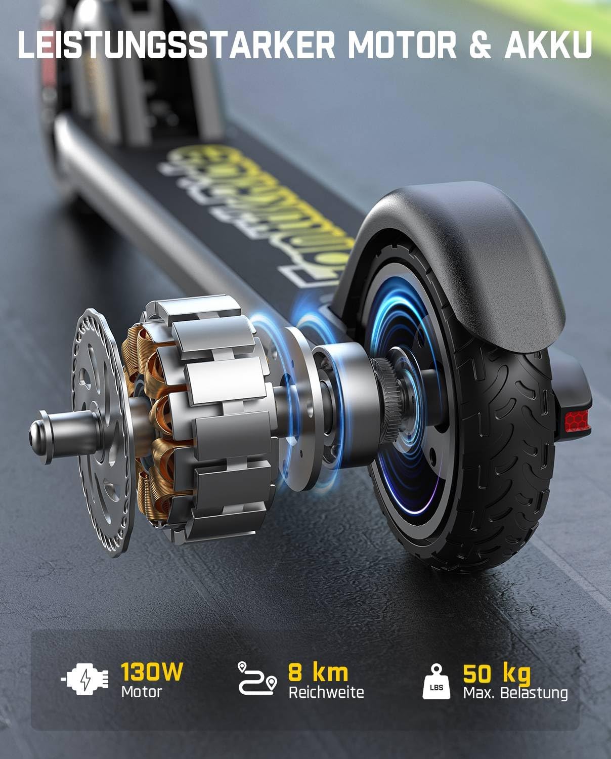 Thumbnail 5 de FanttikRide C9 – Elektroroller für Kinder 8–12 Jahre, faltbar, verstellbarer Lenker, 10/16 km/h