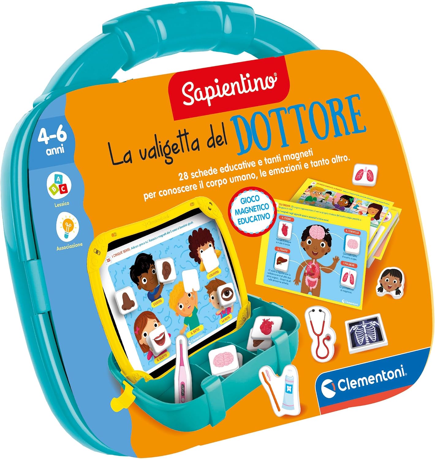 Clementoni Sapientino Valigetta del Dottore: Kit Medico per Bambini 4-6 Anni (16462)