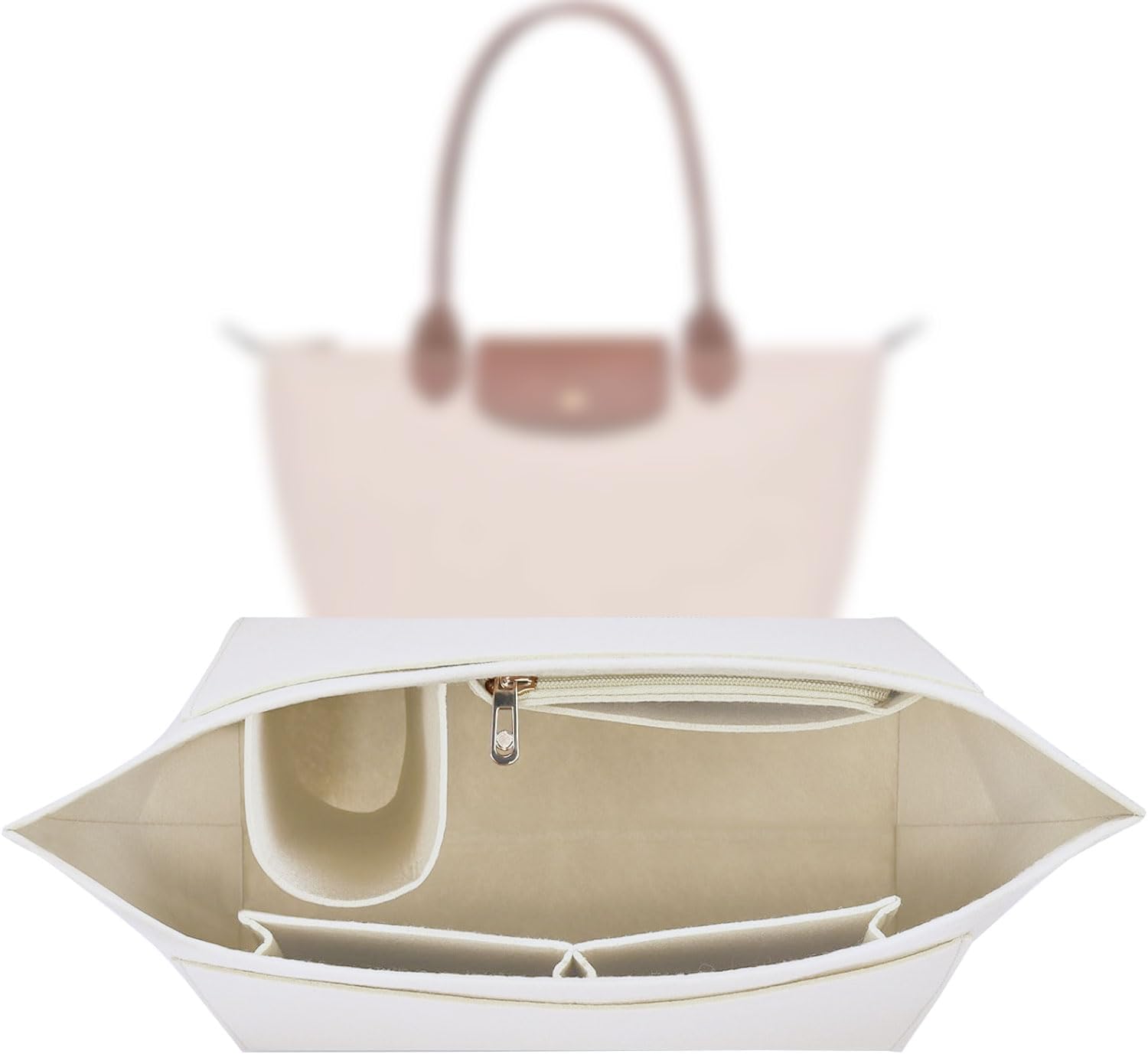 Sunshine smile Organizer für Longchamp Tasche – Filz Organizer mit Mehrfachtaschen