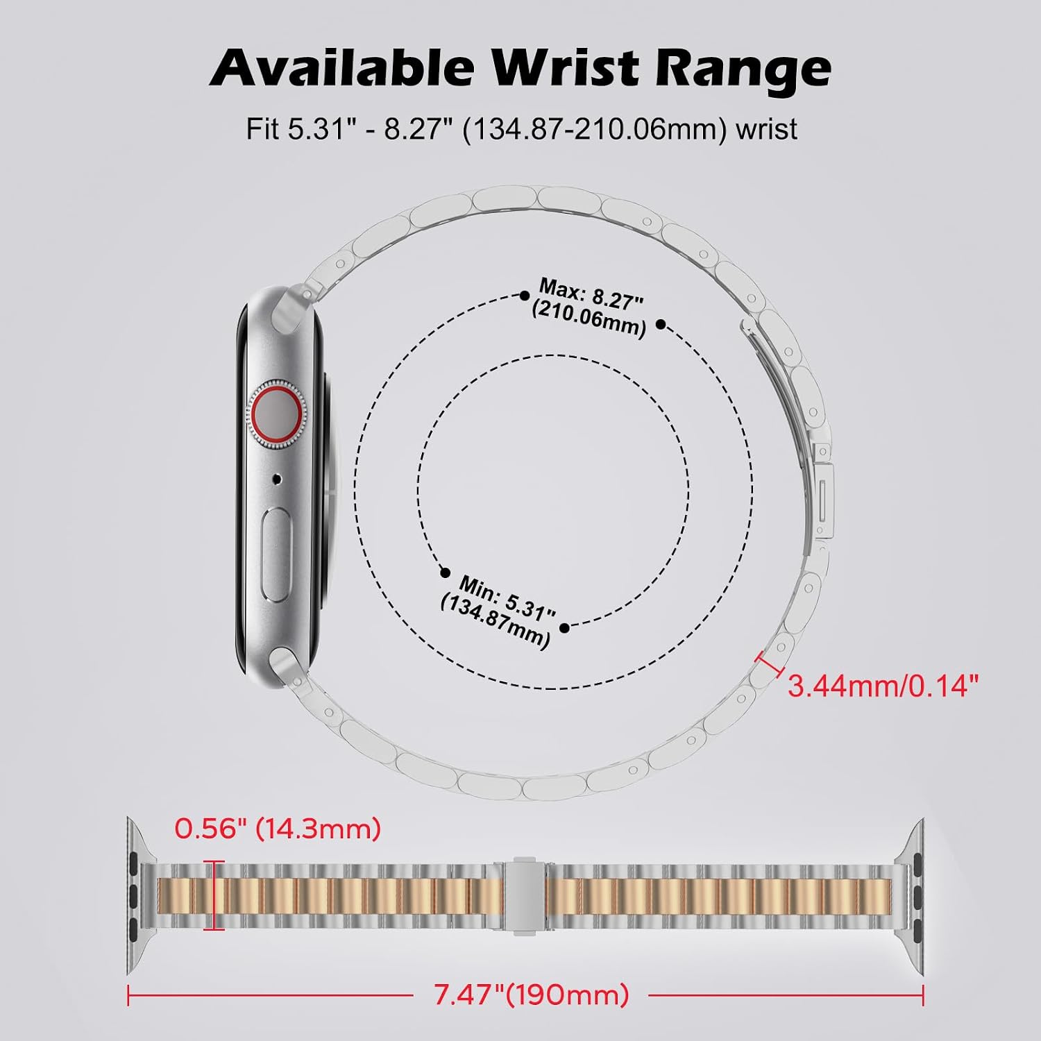 Thumbnail 4 de MoKo Slim Metal Band 190mm 14.3mm