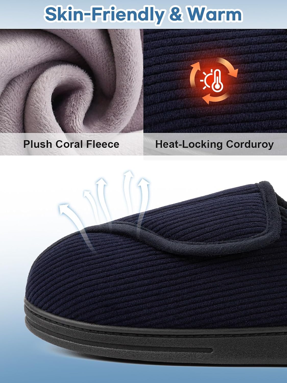 Detalle 2 de LongBay Men's Memory Foam Slippers