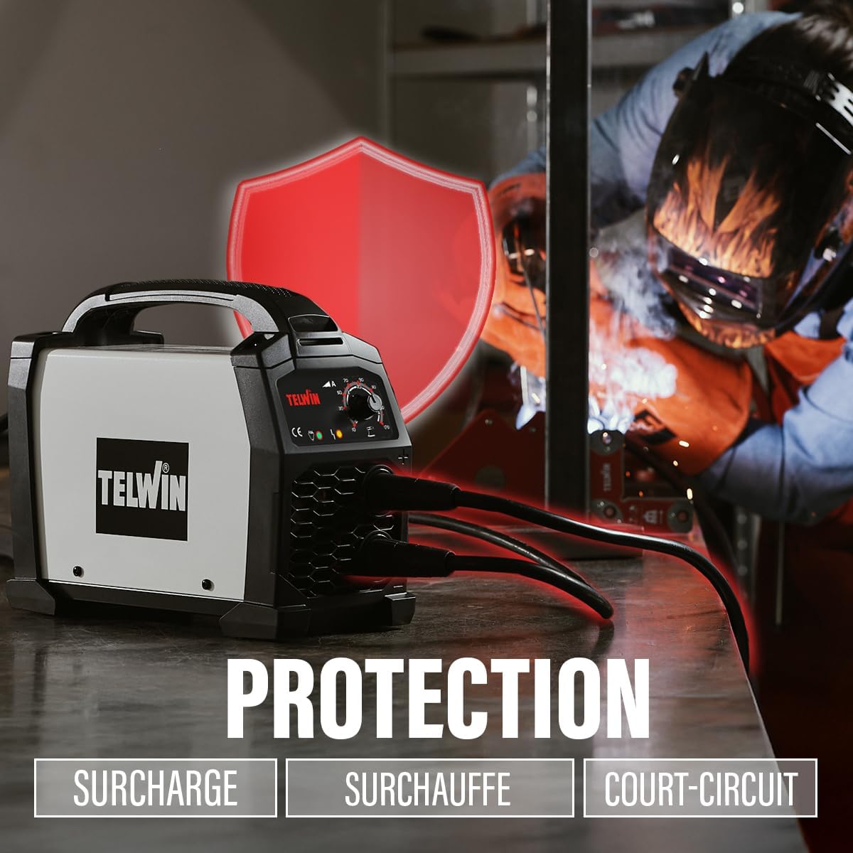 Detalle de T-Arc 214 Soudeuse à inverseur MMA 200A avec casque Tribe 9-13 et accessoires — kit portable pour bricolage domestique