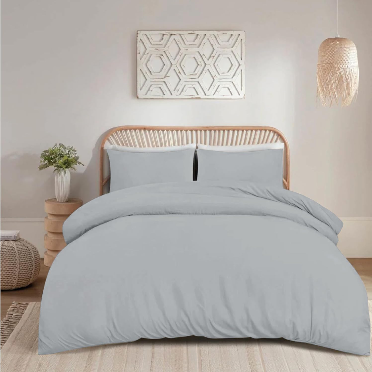 Thumbnail 6 de funky gadgets Super King Duvet Set – Soft Brushed Microfiber, Grey