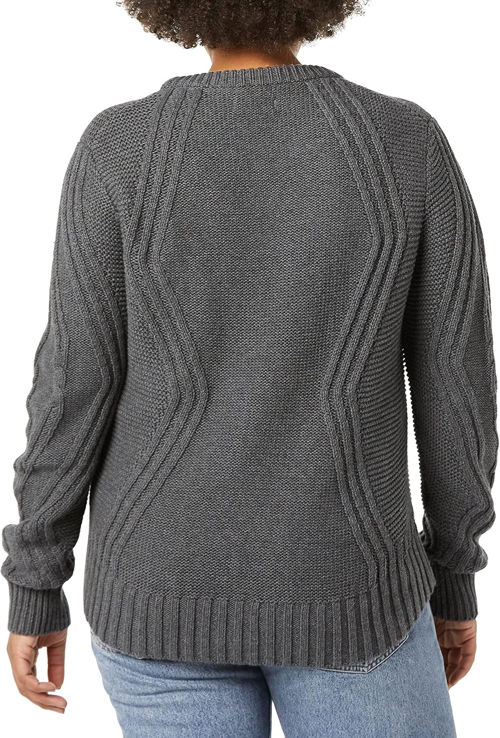 Thumbnail 3 de Amazon Essentials Damen Pullover mit Rundhalsausschnitt und Zopfmuster aus 100 % Baumwolle