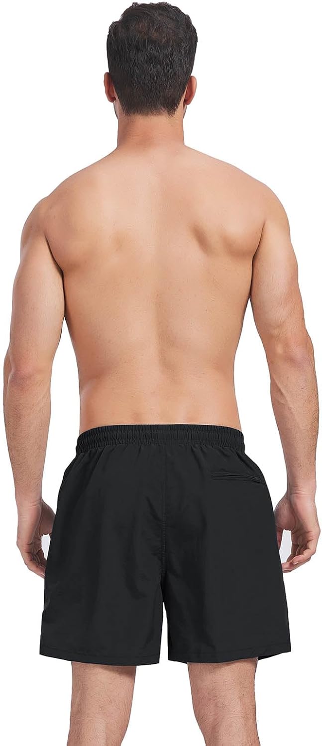 Thumbnail 2 de Ougelebo Badehose Herren mit Reißverschlusstasche – Badeshorts mit Schnelltrocknung und Handy-freundlichen Taschen