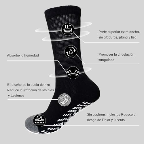 Thumbnail 1 de Chaussettes diabétiques LOFIR coton homme 4 paires ⚙