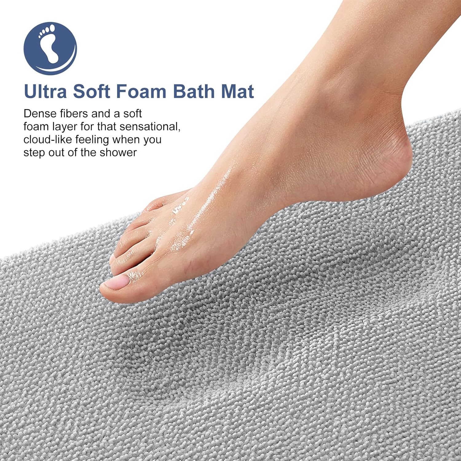 Thumbnail 1 de OLANLY Thick Memory Foam Bath Mat 36x24