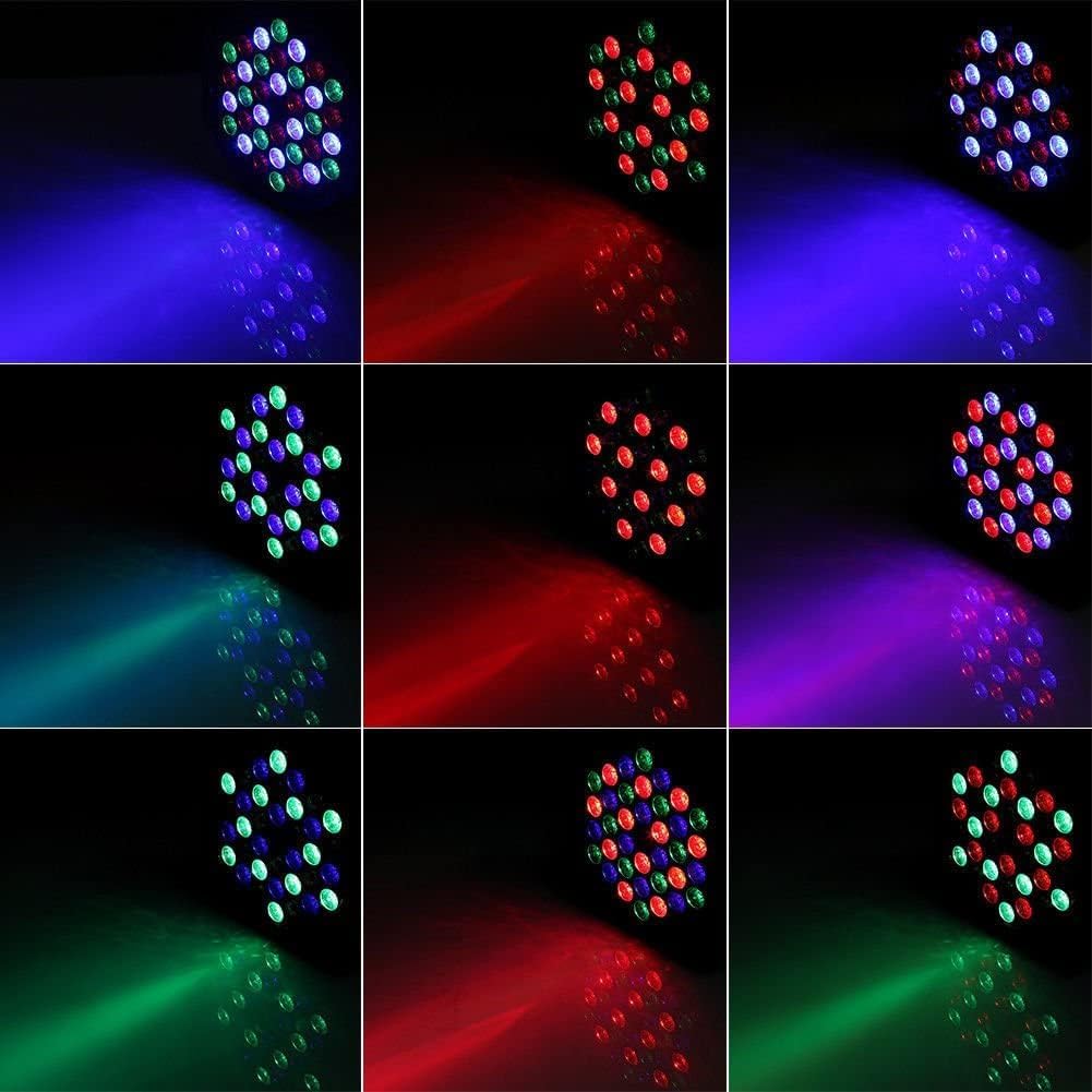 Detalle de UKing 4PCS LED Strahler Akku RGB 36 LED Par – kabellos, vielseitig einsetzbar
