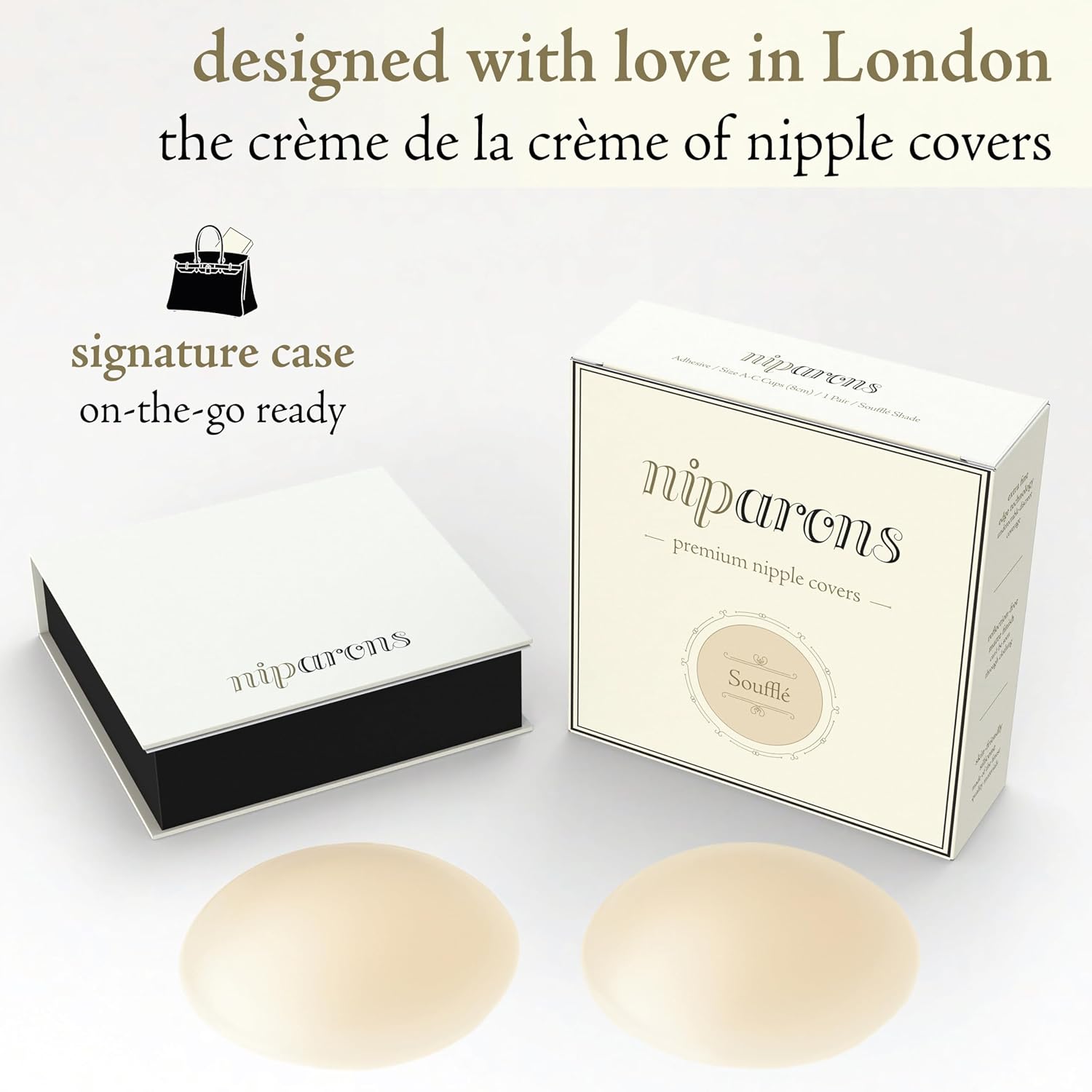 Detalle de Niparons Premium Nipple Covers - Invisible Adhesive Reusable Silicone Nipple Covers