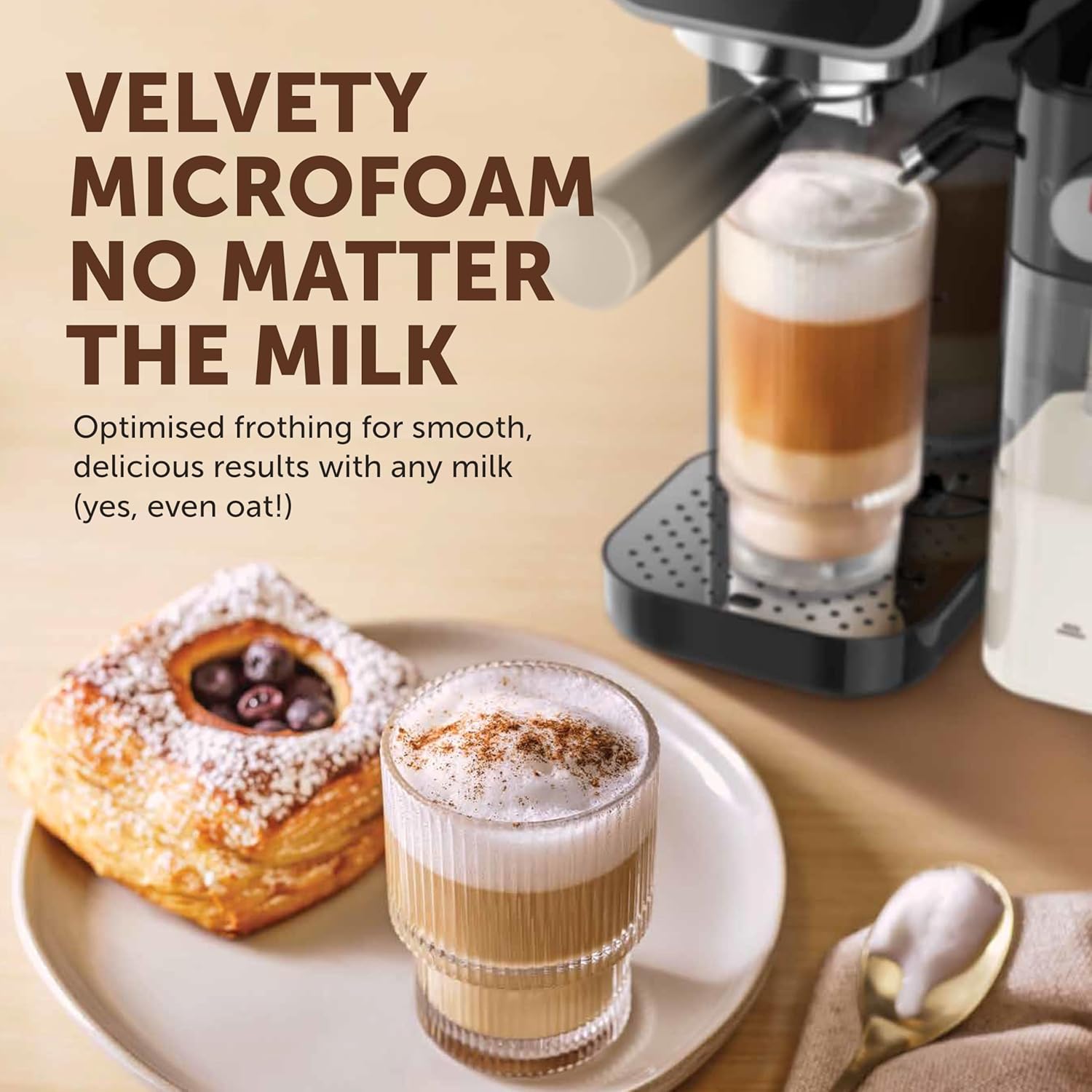 Thumbnail 3 de Breville Prima Latte Luxe One Touch Espresso Maker VCF166 (Black)