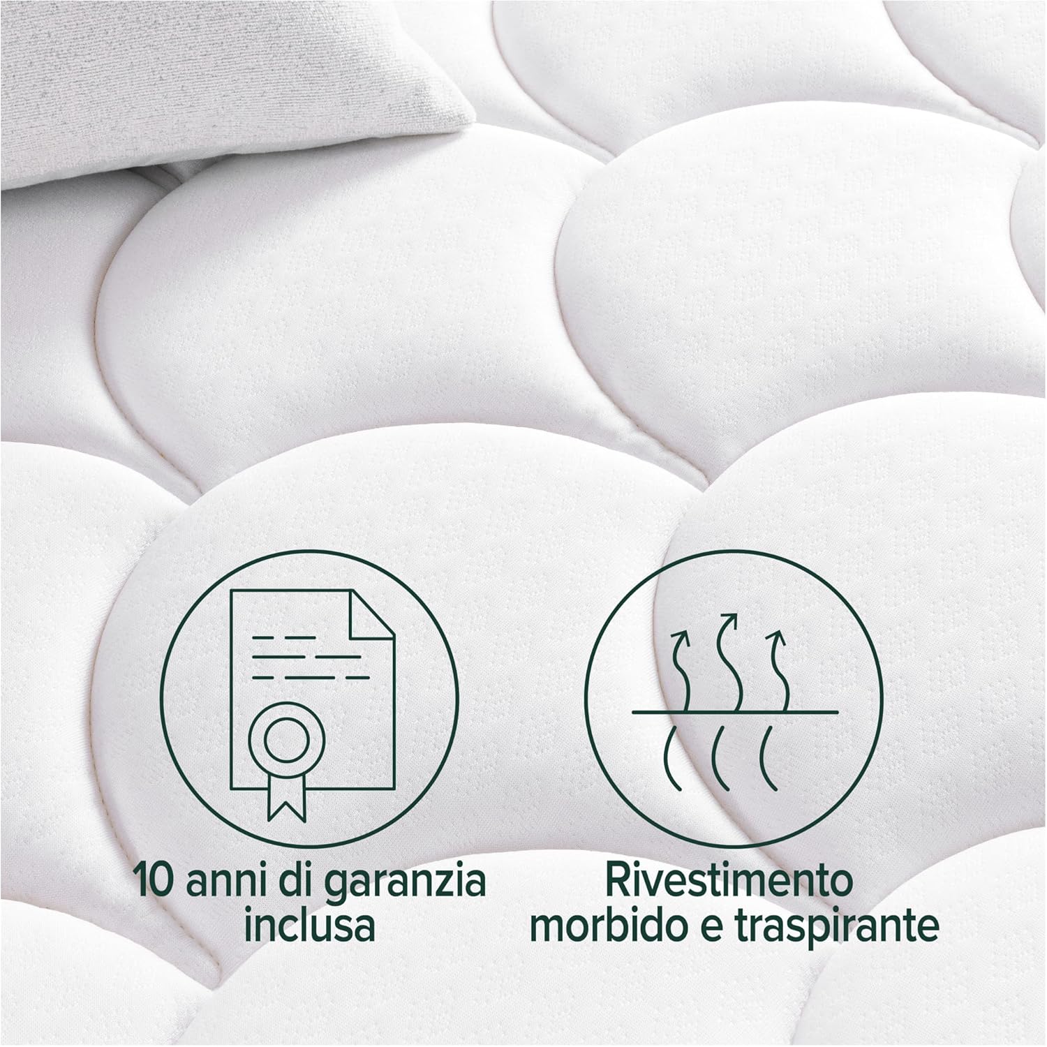 Thumbnail 4 de Zinus Materasso Singolo 80x190 20 cm Hybrid – Memory e Molle