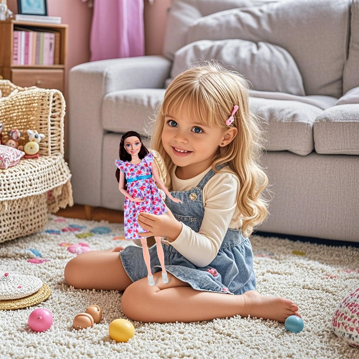 Detalle de dollbie 3体セット 妊婦ドール 約29.2cm お腹を交換可能、赤ちゃん・ドレス付き
