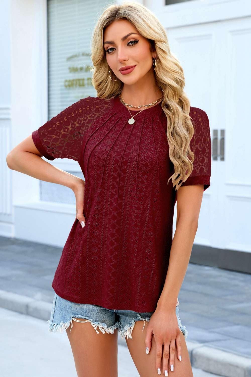 Thumbnail 1 de Pawate Spitze Langarmshirt 100% Polyester