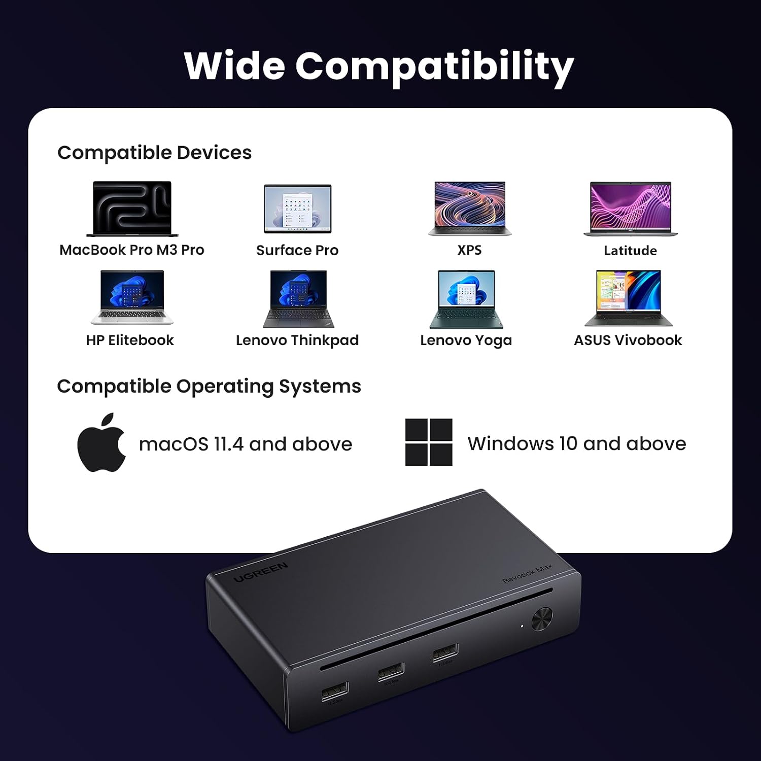 Thumbnail 6 de UGREEN Thunderbolt 4 Dock 8‑in‑1, 85W ⚡