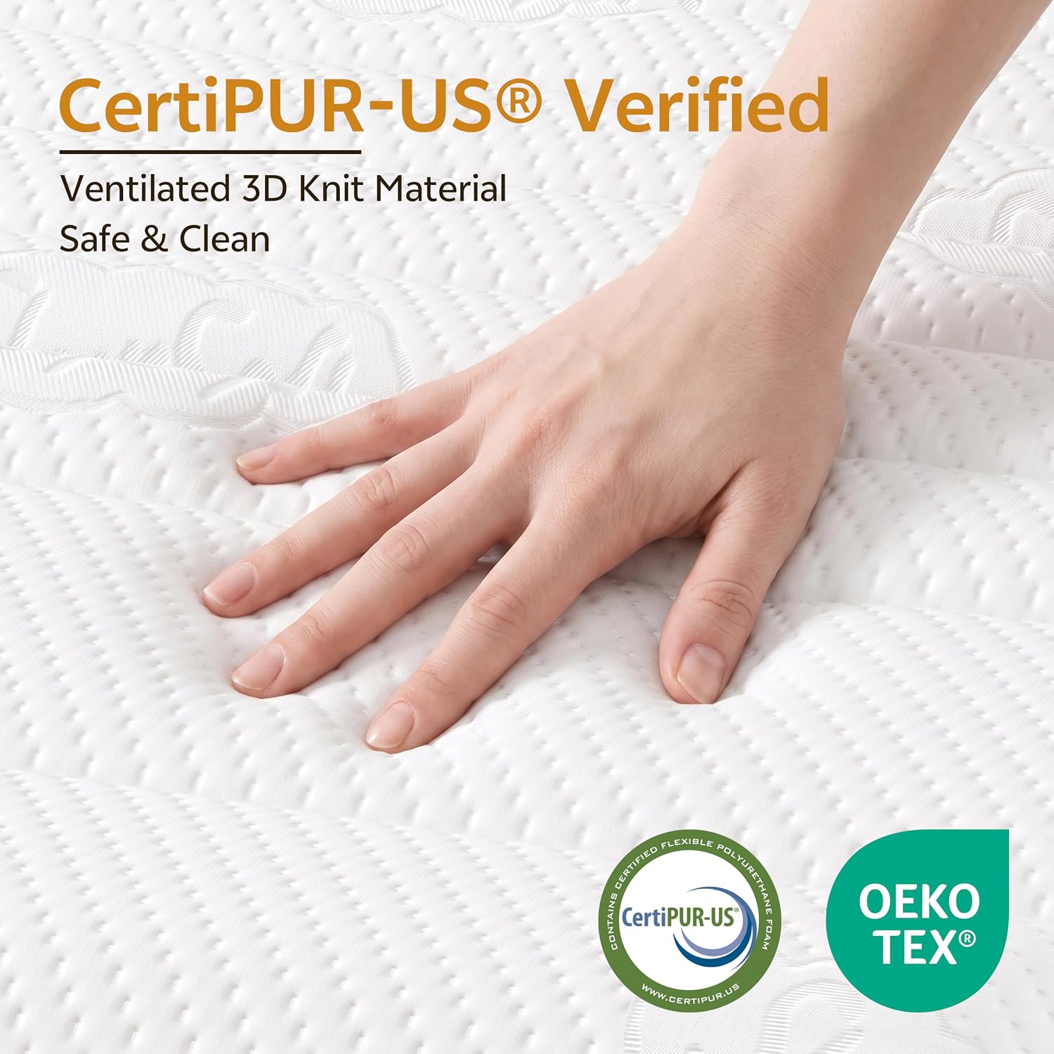 Detalle de PurrJoys Full Mattress: 12-Inch Cooling Gel Memory Foam & Pocket Spring Hybrid (Full Size)