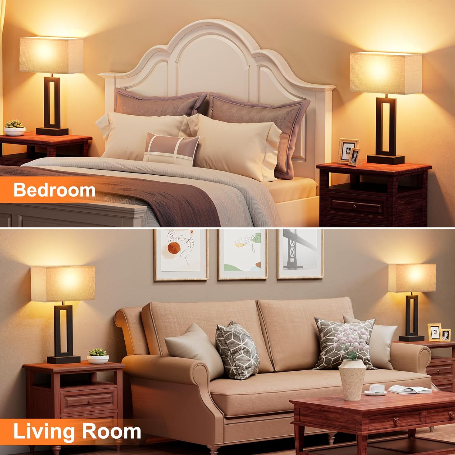 Thumbnail 3 de Seealle Touch Lamp Set 3-Way Dimmable