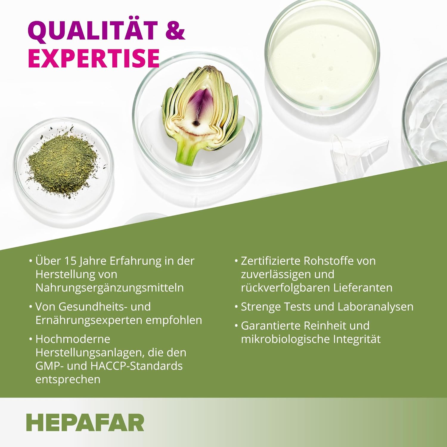 Thumbnail 4 de Hepafar Drink – Leber 500 ml (für 20 Tage) mit Mariendistel, Grünem Tee & Artischocke
