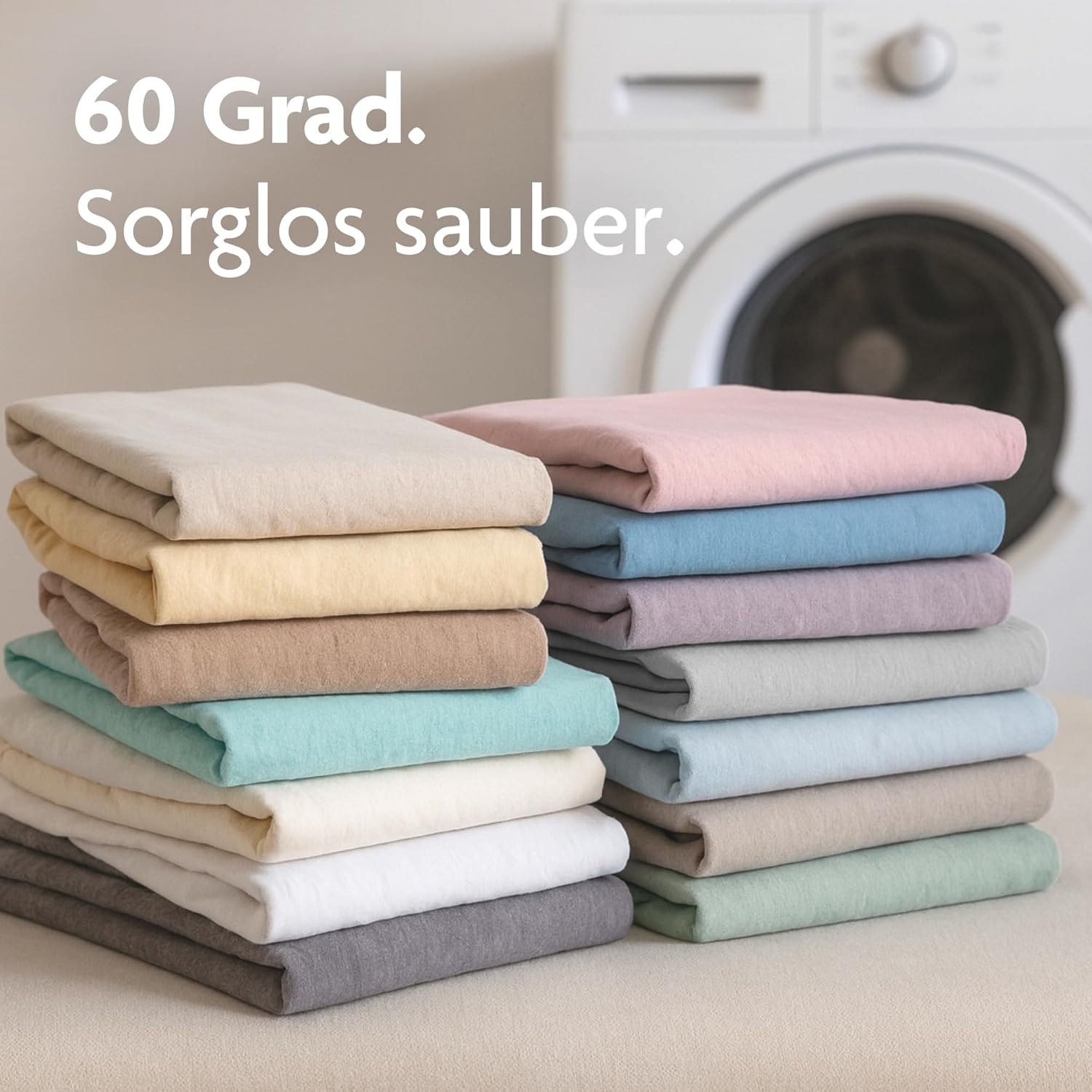 Detalle 2 de Julius Zöllner Jersey Spannbettlaken für Baby- & Kinderbett 60x120 cm / 70x140 cm, 2er Pack, 100% Jersey-Baumwolle, OEKO-TEX Standard 100