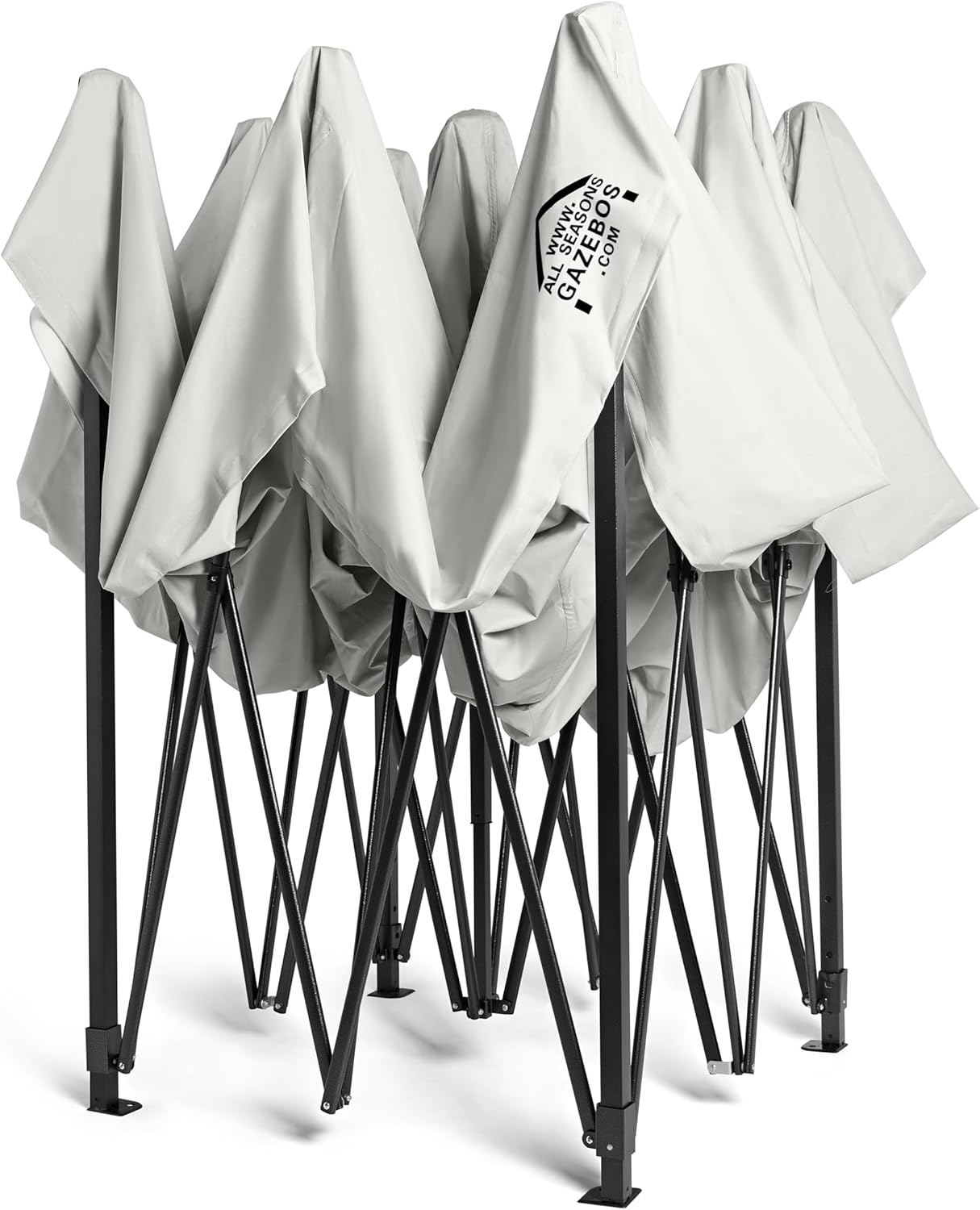 Detalle de All Seasons Gazebo Pop-up 3x3m impermeabile - Bianco con telaio nero