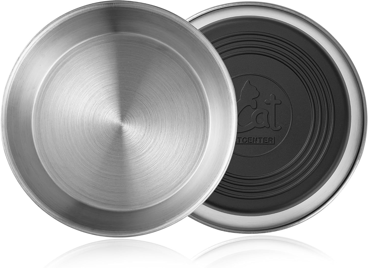 Detalle de Wellbro 15 cm stainless steel cat bowls for food and water 🐱