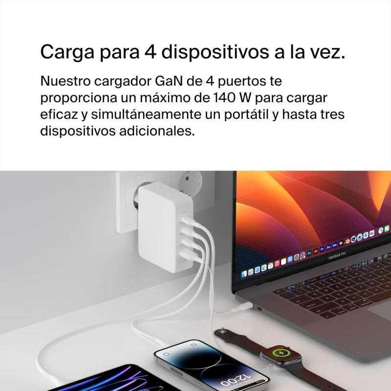 Thumbnail 1 de Belkin BoostCharge Pro 140W GaN 4 puertos