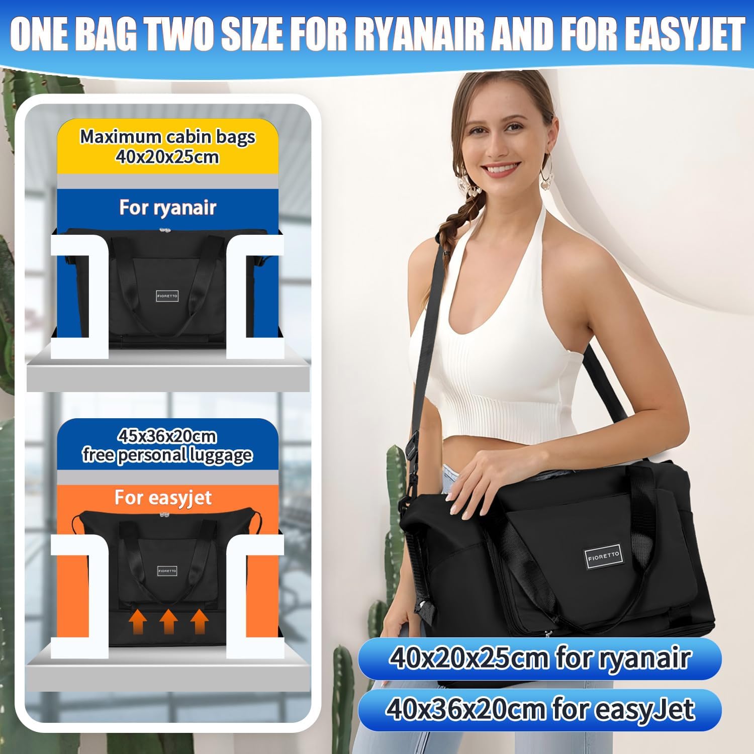Thumbnail 2 de Fioretto Ryanair Cabin Bag 40x20x25
