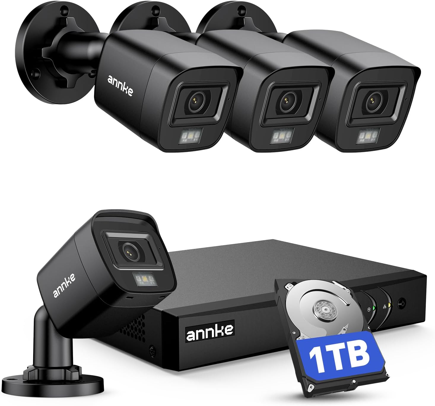 Detalle de ANNKE 8CH H.265+ 3K Lite Wired Security System with AI Human/Vehicle Detection